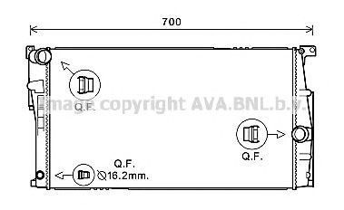 AVA QUALITY COOLING bw2448 -  Радиатор, охлаждение двигателя